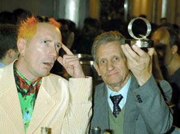 John and Dad, Q Awards, October 29th, 2001. Q Magazine Source unknown