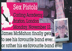 James McMahon's NME review from Brixton © NME 2007