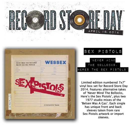 Sex Pistols: NMTB 7x7 box set RSD 2014