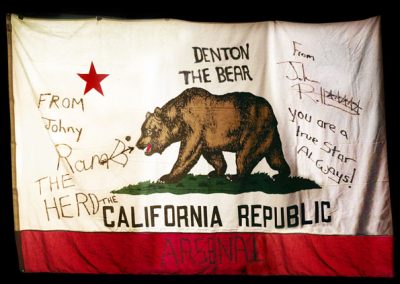 Flag dedicated to the memory of Denton Connell RIP. See "Rotten Talk" for more info (photo © Sex Pistols Residuals 2007)